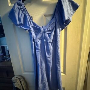 100% Cotton Blue Women's Dress